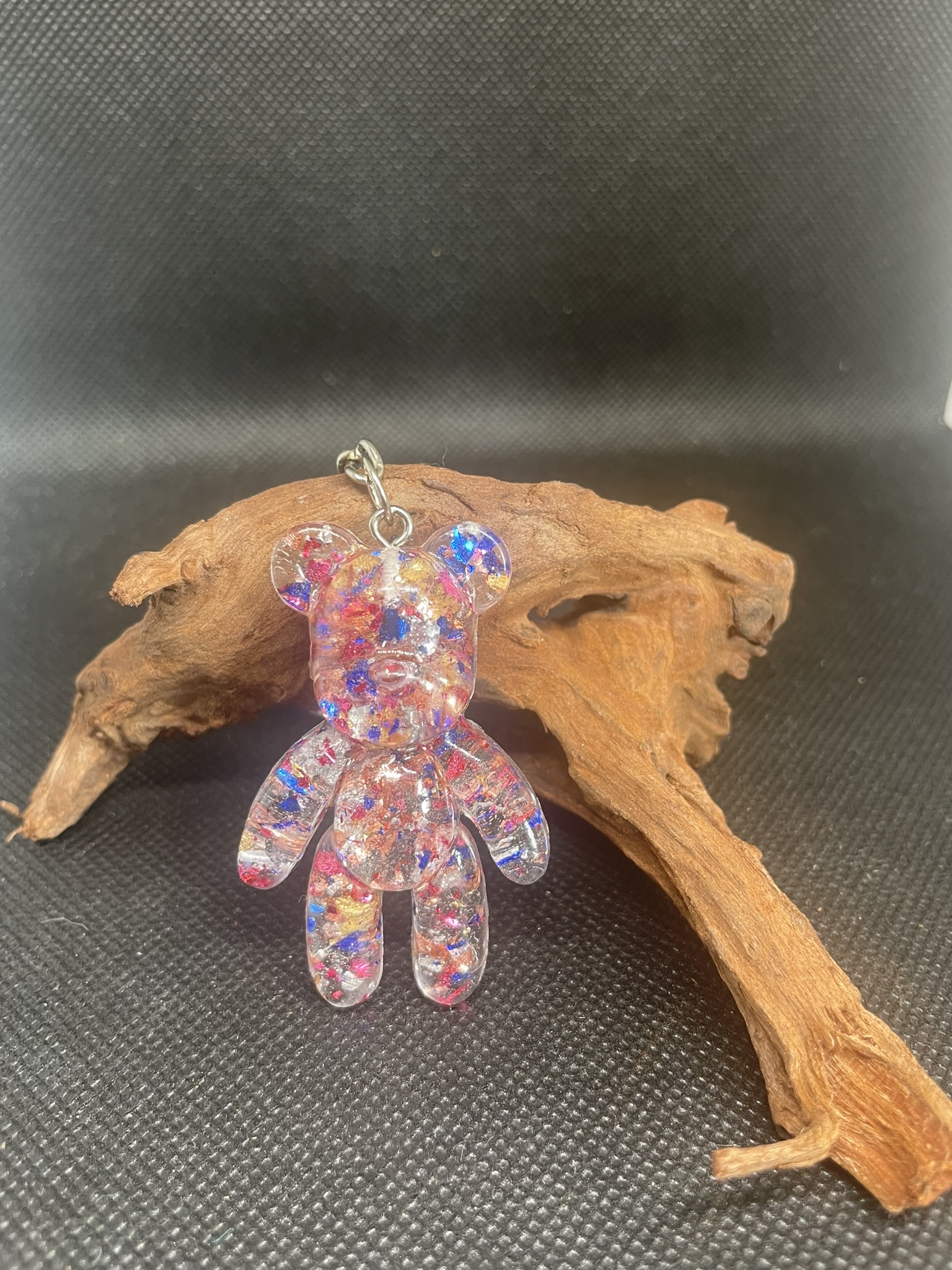 Porte clés nounours multicolore