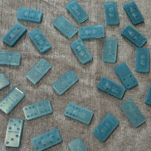 Jeu de dominos turquoise