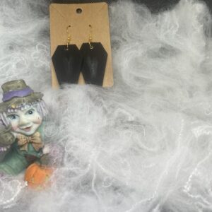 Boucles d'oreilles cercueil noires