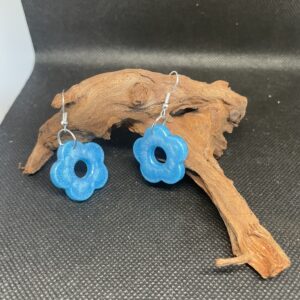 Boucles d'oreilles pampilles bleues